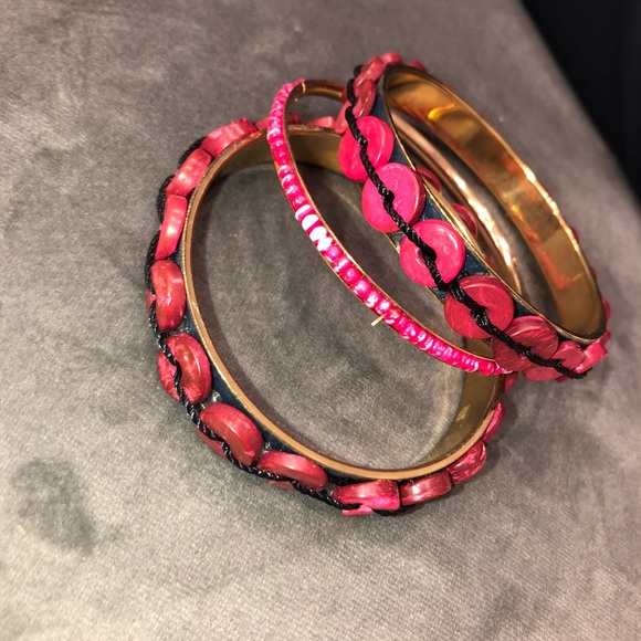 SET OF 3 PINK BANGLES - Picture 1 of 3